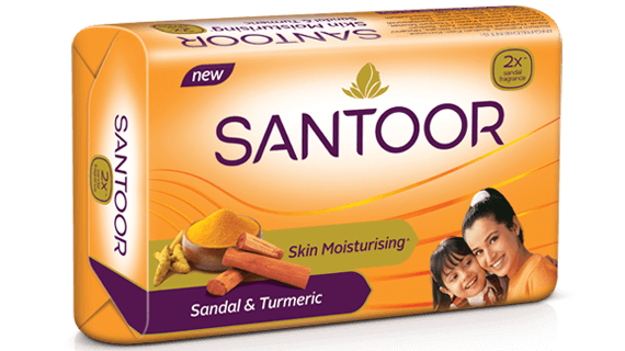 Sandal & turmeric soap (orange) santoor