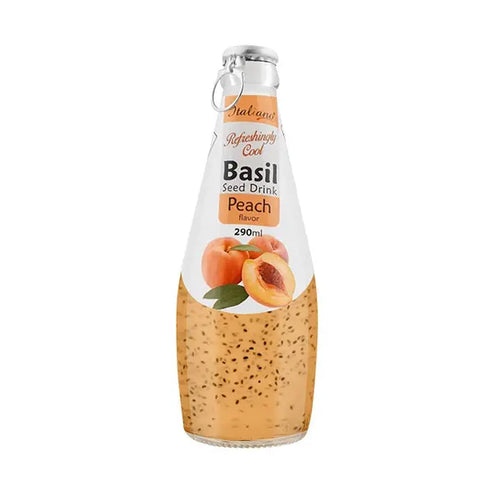 BASIL SEED DRINK WITH PEACH JUICE