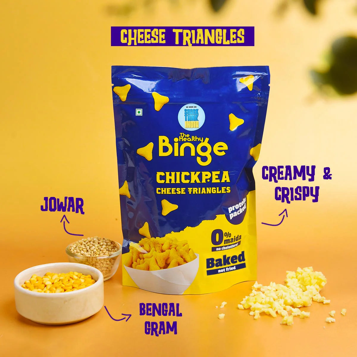 Chickpea Cheese Triangles
