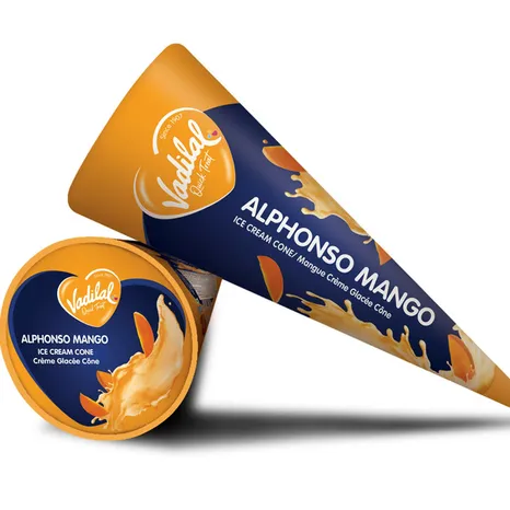 ALPHONSO MANGO ICECREAM CONE Vadilal