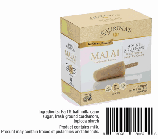 MALAI CARDAMOM CREAM MINI KULFI POPS KAURINA'S
