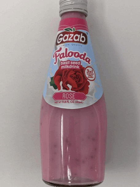 STRAWBERRY FALOODA BASIL SEED MILK DRINK GAZAB