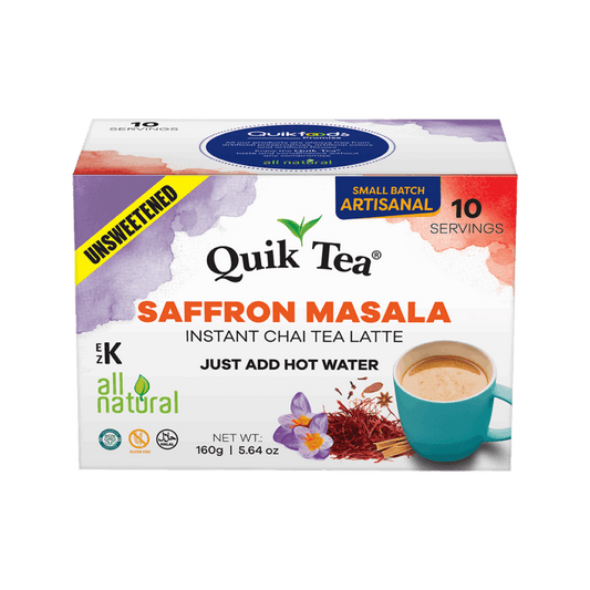 Quik Tea Unsweetened Saffron Masala Chai Tea Latte Powder