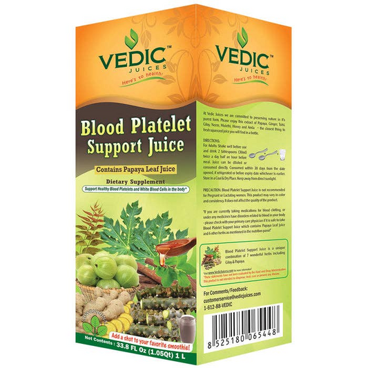 Blood platelet support juice vedic
