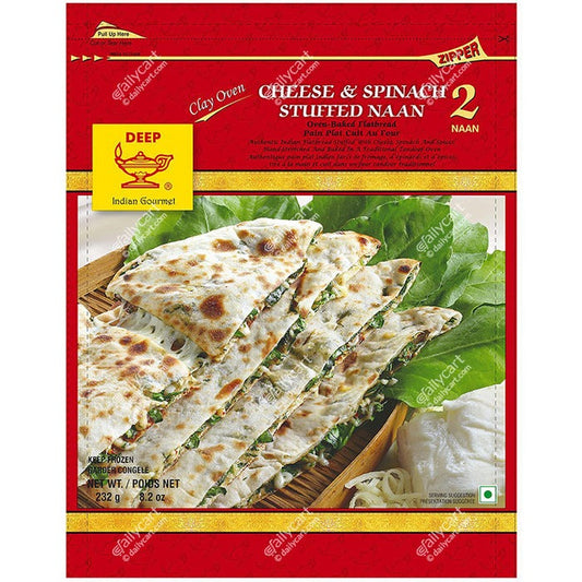 Cheese & Spinach Stuffed Naan