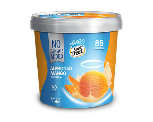 No sugar added ice cream mango